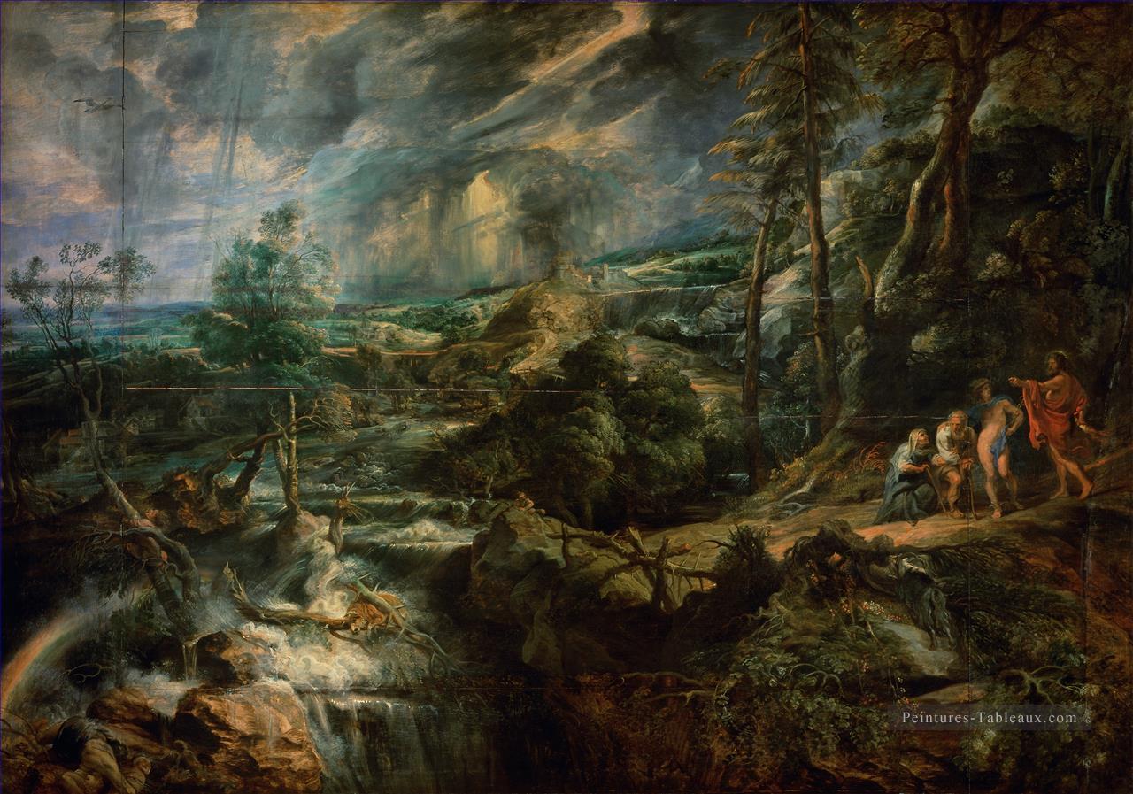 Orageux Paysage Baroque Peter Paul Rubens Peintures à l'huile
